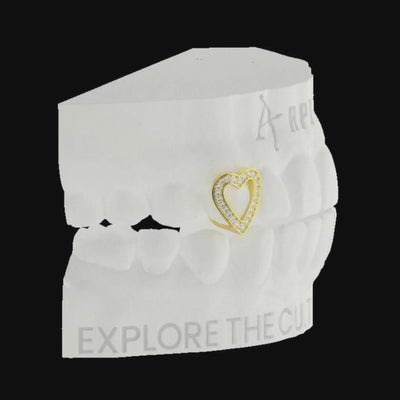 Heart-shaped cutout Grillz