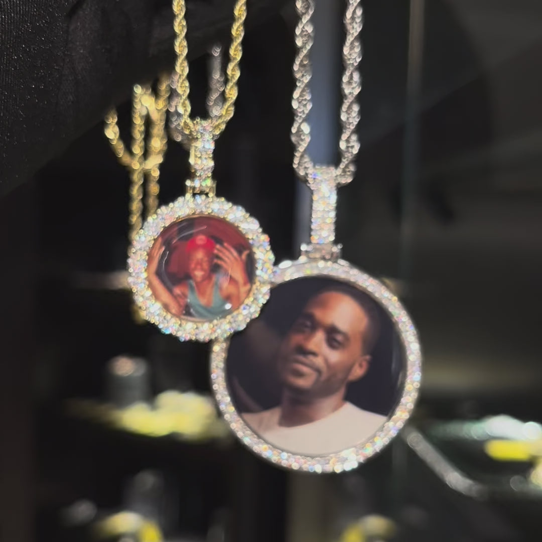 Micro Custom Round Photo Pendant