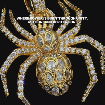 Sparkling 3D Spider Pendant
