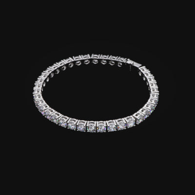 Bracelet tennis glacé moissanite - 5 mm
