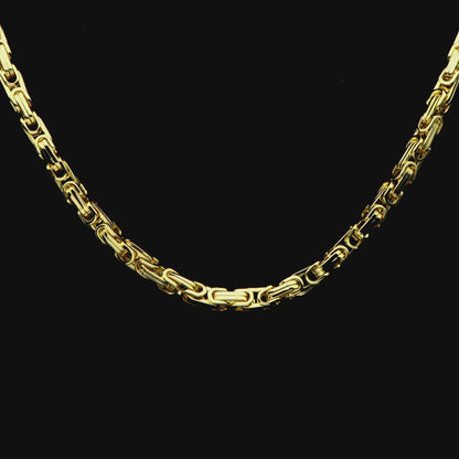 4 mm byzantinische Kette - Weißgold