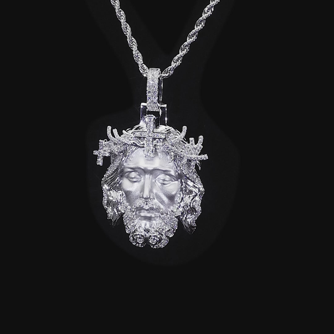 Ice Divine Shine Jesus Pendant & Chain Set