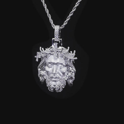 Ice Divine Shine Jesus Pendant & Chain Set