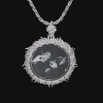 Custom Rotating Thorns Photo Pendant
