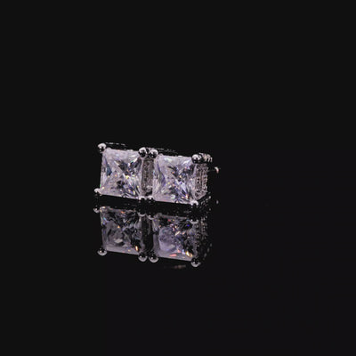 Moissanite S925 Princess Cut Stud Earring