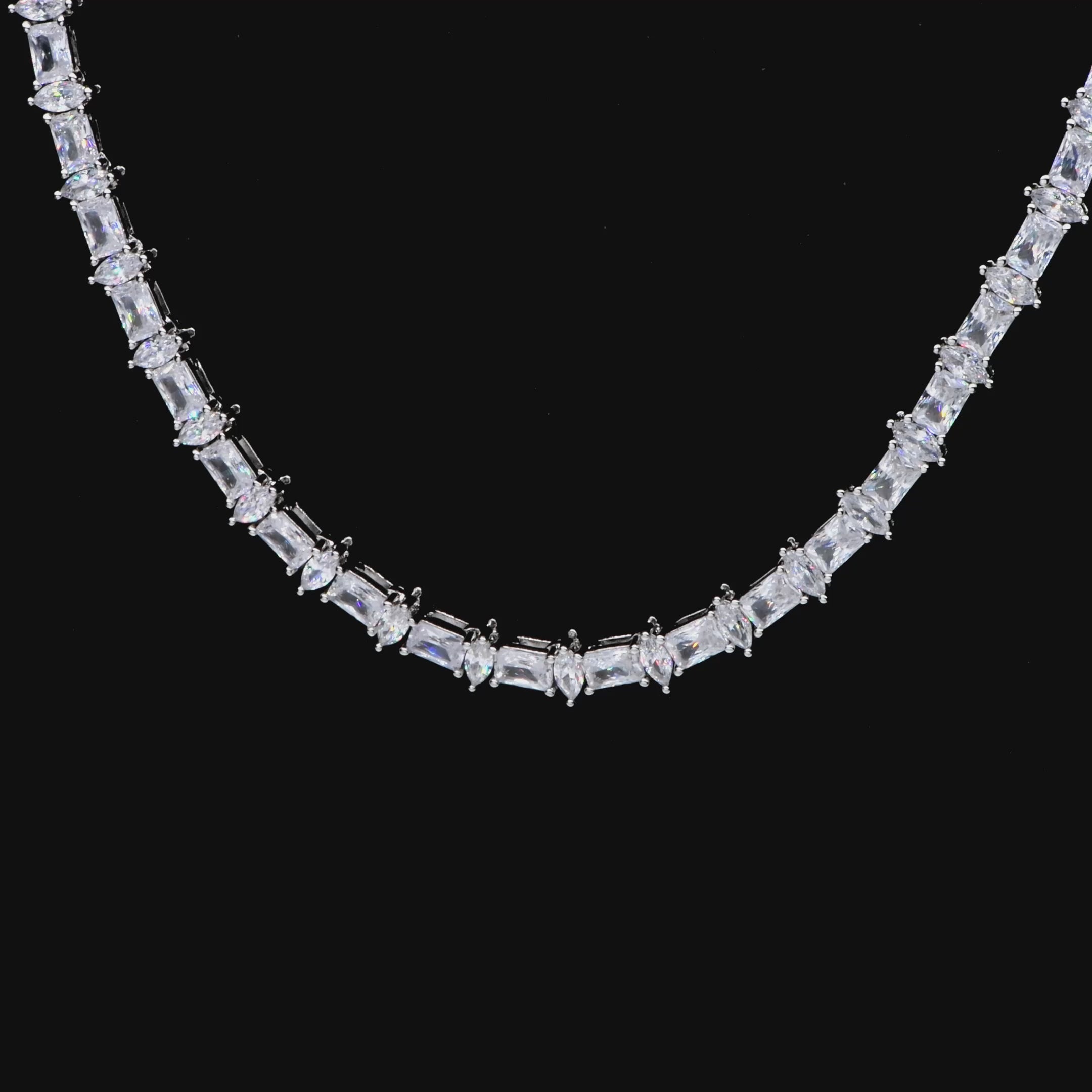 6mm Refined Luster Tennis Chain and Bracelet Gift Set