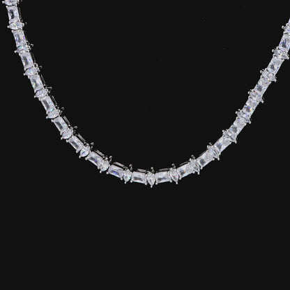 6mm Refined Luster Tennis Chain and Bracelet Gift Set