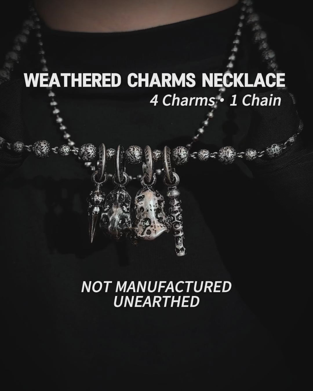 Load video: WEATHERED CHARMS NECKLACE