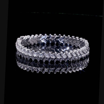 Bracelet de colonne vertébrale glacée pour femmes - 12 mm