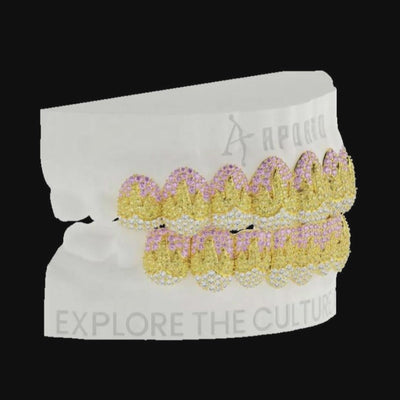 Melting Color Flame Pave Grillz
