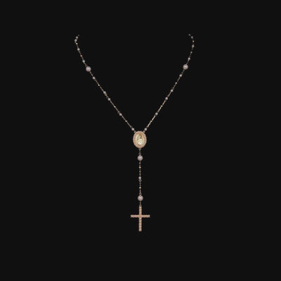 Collier chapelet vierge marie en perles pures
