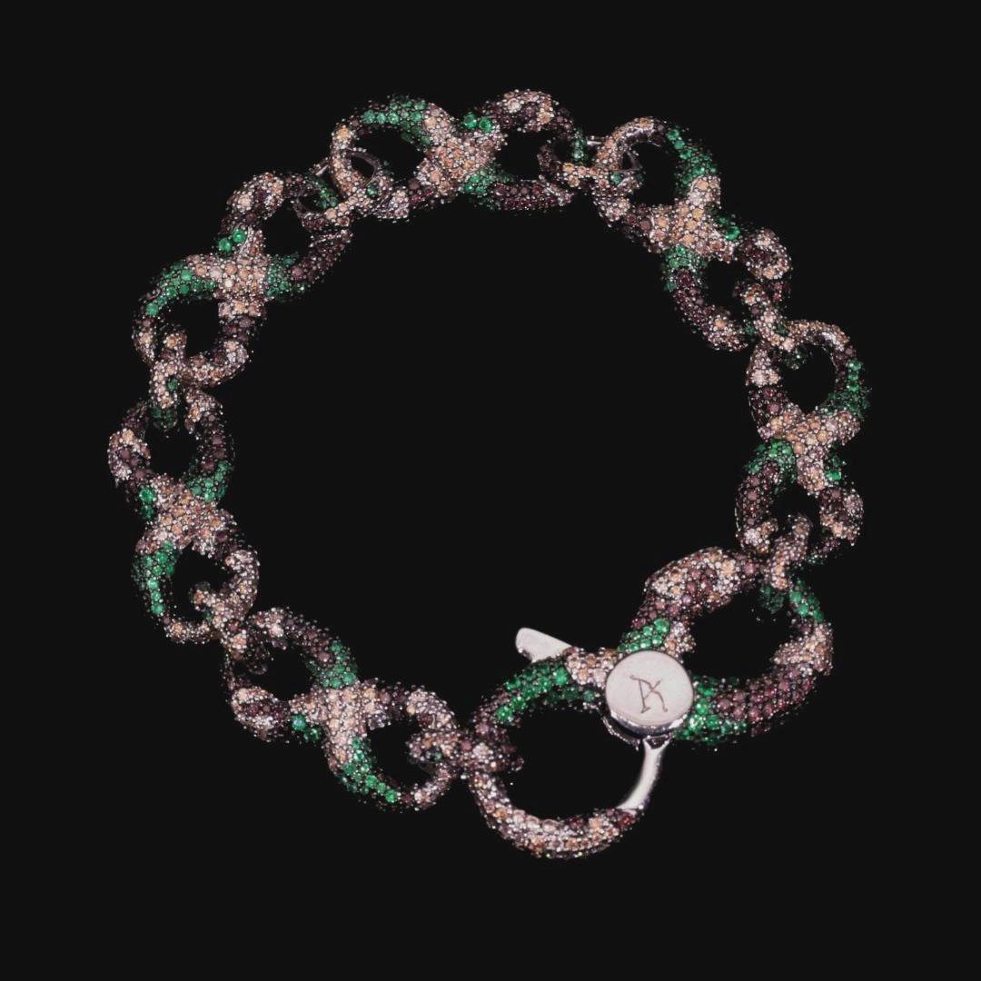 Bracciale a maglie ghiacciate Infinity OG Camo