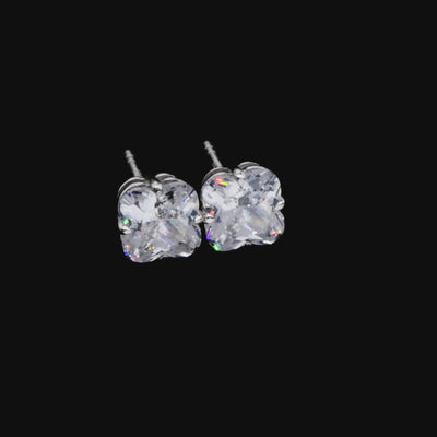 S925 Blossom Cut Stud Earrings