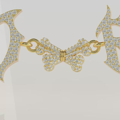 Benutzerdefinierte Gothic-Glücksbrief-Geldbörsenkette