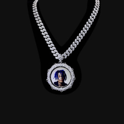 Custom Rotating Thorns Photo Pendant