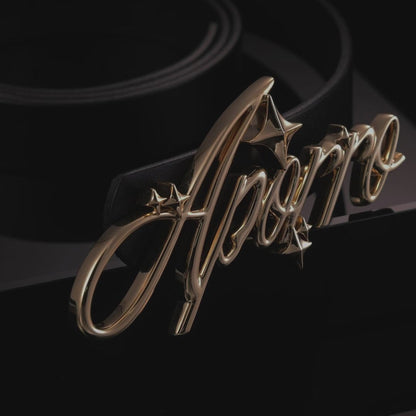APORRO Holiday Script Gold Belt