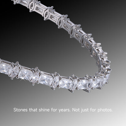 6mm Refined Luster Tennis Chain and Bracelet Gift Set