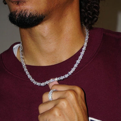6mm Refined Luster Tennis Chain and Bracelet Gift Set