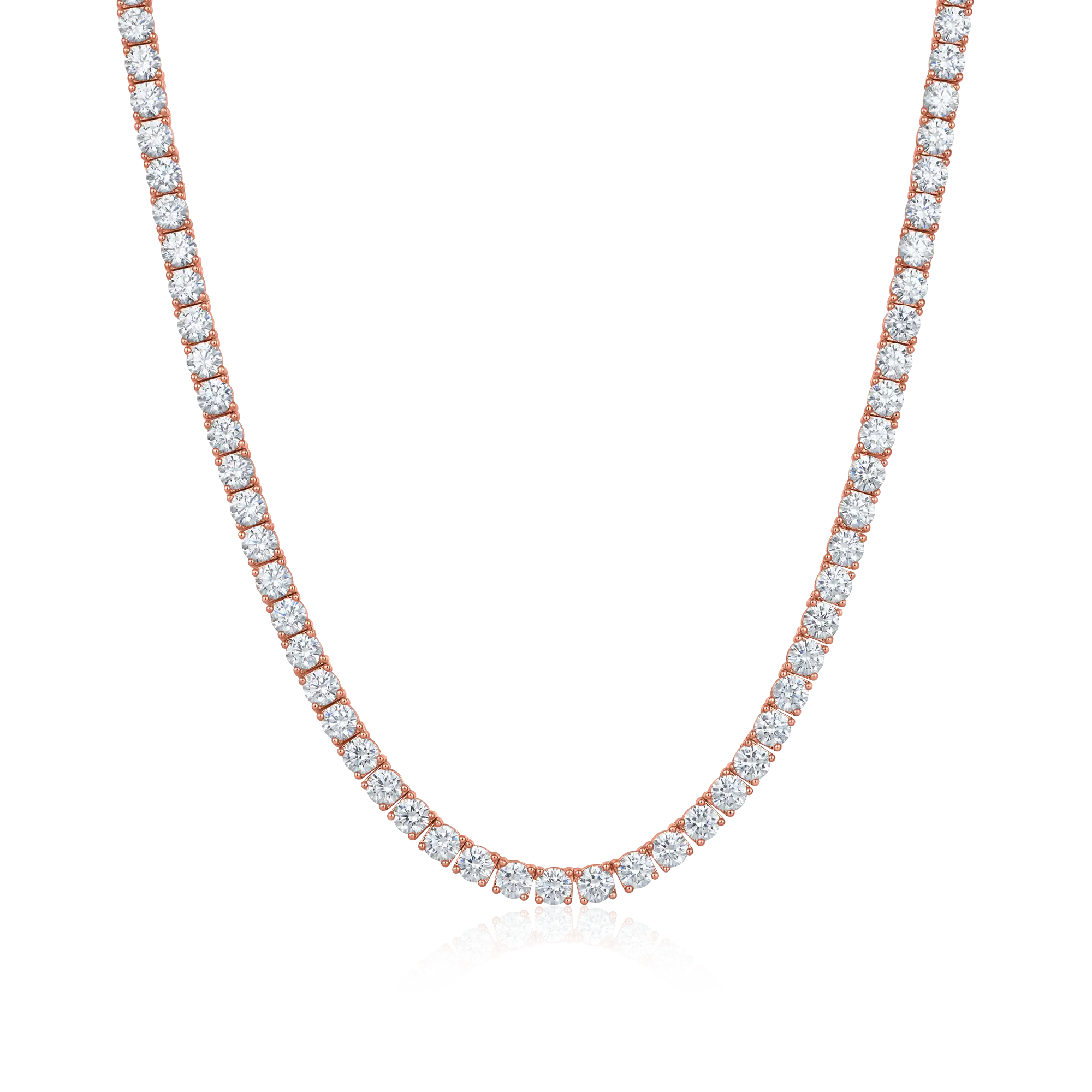 Catena da tennis ghiacciata da 5 mm - oro rosa