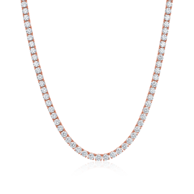 Catena da tennis ghiacciata da 5 mm - Oro rosa