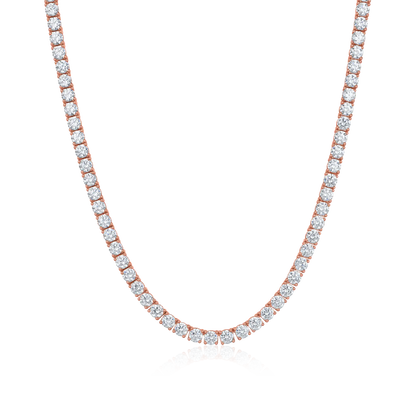 Cadena de tenis helado de 5 mm - oro rosa