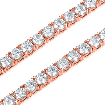 3mm Iced Tennis Chain - Rose Gold