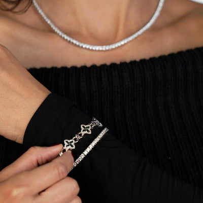 3mm Iced Tennis Chain and Bracelet Gift Set