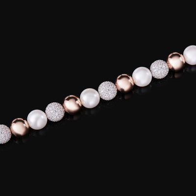 Pulsera TROVE de perlas en plata de ley 925.8"