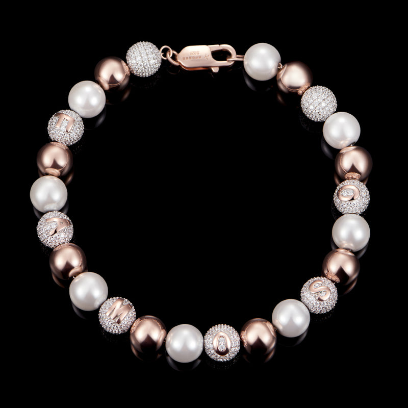 TROVE Bracciale Perle e Perlina in Oro Rosa 14K - APORRO