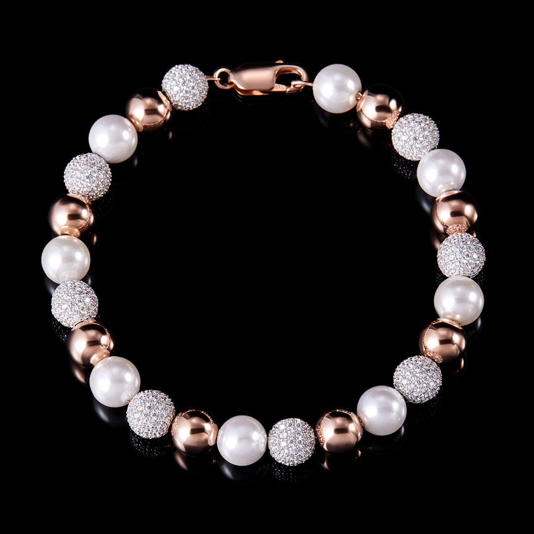 TROVE Pearl Bracelet in 925 Sterling Silver-8"