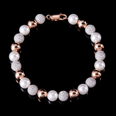 Pulsera TROVE de perlas en plata de ley 925.8"