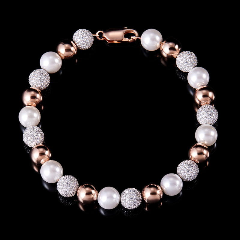TROVE Pearl Bracelet in 925 Sterling Silver-8" - APORRO