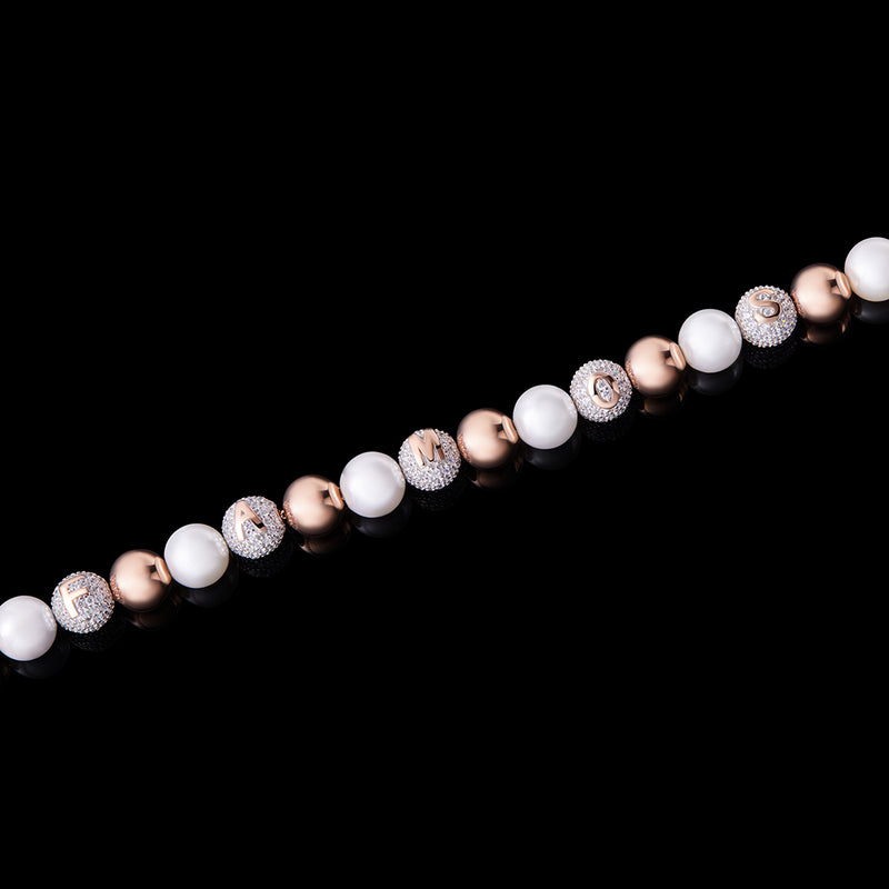TROVE Pearl Bracelet in 14K Rose Solid Gold (Pre-Order) - APORRO
