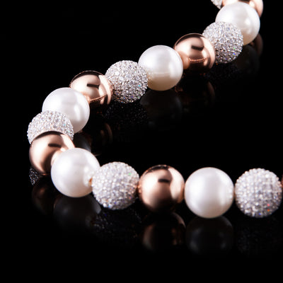 Pulsera TROVE de perlas en plata de ley 925.8"