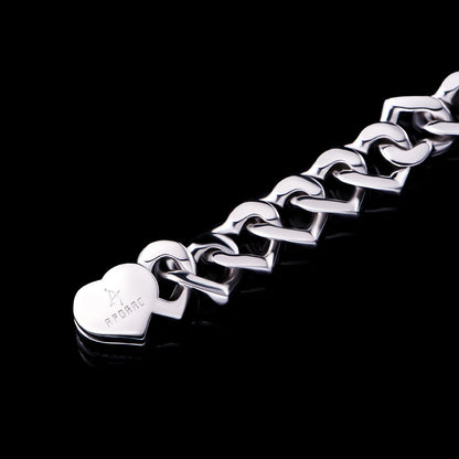 Pulsera de eslabones en forma de corazón L'amour