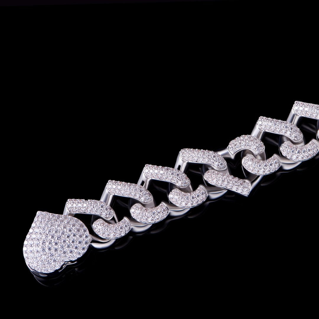 15mm L'amour Heart-Shape Link Bracelet