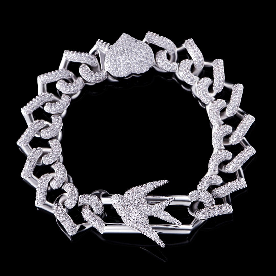 15mm L'amour Heart-Shape Link Bracelet