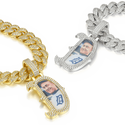 Pendentif photo lettre Bosox personnalisé