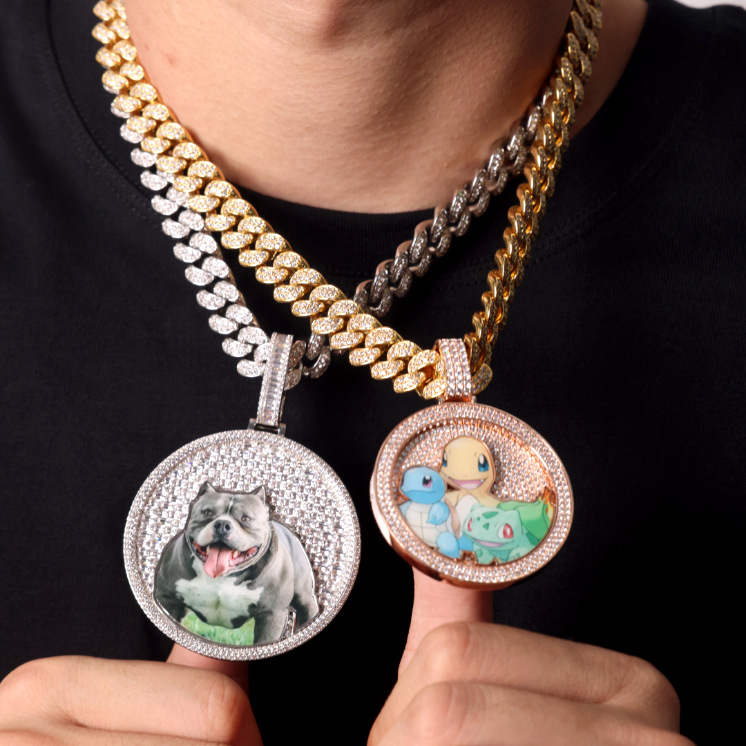 Custom Iced Out photo pendant