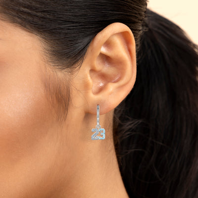 S925 Number 23 Dangly Earring [Limited Edition]