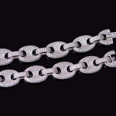 Bracciale G-Link completamente tempestato di diamanti.7"