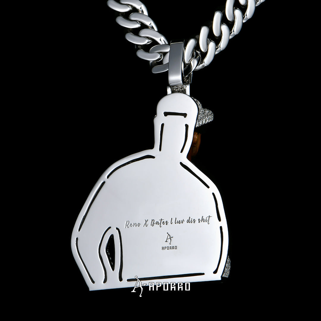 Deposito di design personalizzato per collana ghiacciata 3D in smalto premium APORRO