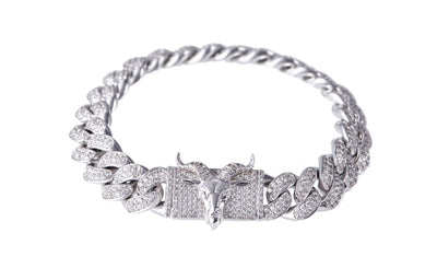 12 mm G.O.A.T Pulsera de eslabones cubanos con cierre de caja