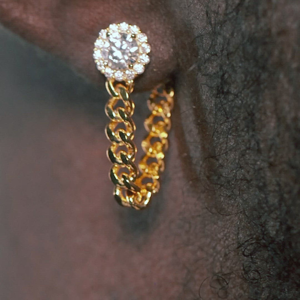 Mark Silverstein Imagines 18K White Gold Short Art Deco Inspired Diamond  Huggie Earrings