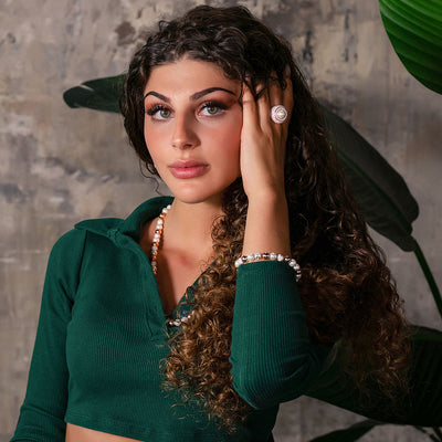 Pulsera TROVE de perlas en plata de ley 925.8"