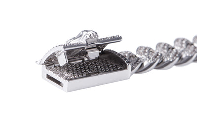 12 mm G.O.A.T Pulsera de eslabones cubanos con cierre de caja