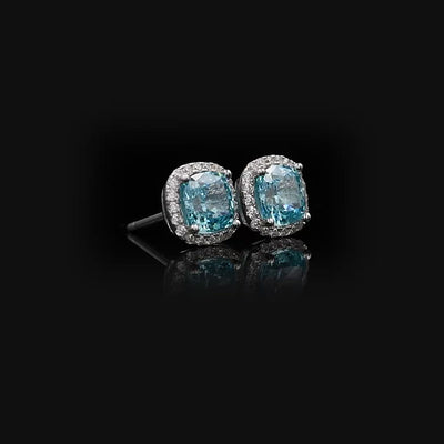 S925 Crushed Ice Stud Earring