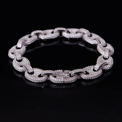 Bracciale G-Link completamente tempestato di diamanti.7"