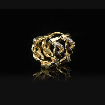 S925 Infinity Two-tone Hoop Earring