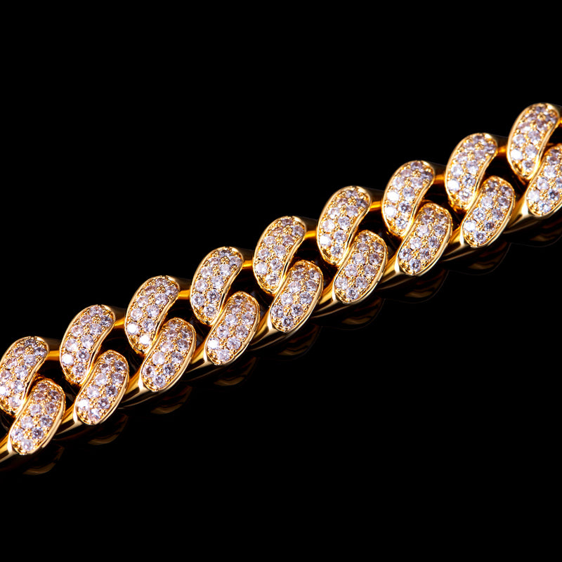 APORRO X COOGI 12mm 18K Gold “BASIC” Cuban Bracelet - APORRO